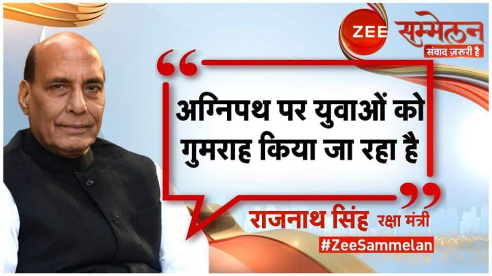 Zee Sammelan: Defence Minister Rajnath Singh assures youth on Agnipath scheme, here&#039;s what he said