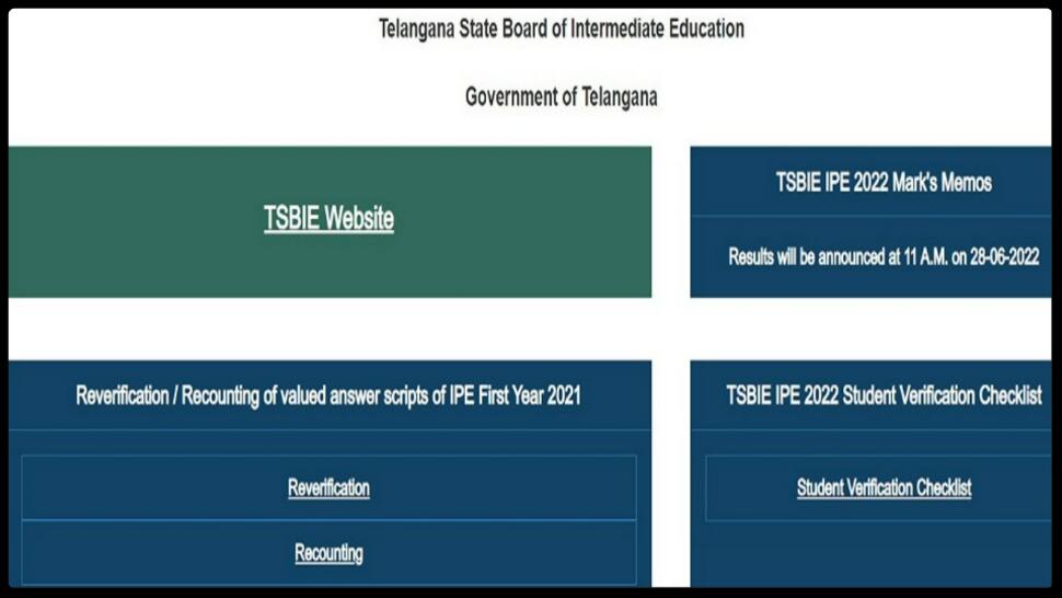 TS Inter Results 2022: Telangana board 1st, 2nd Year results TODAY at tsbie.cgg.gov.in- here&#039;s how to check Manabadi TSBIE IPE Marks Memos