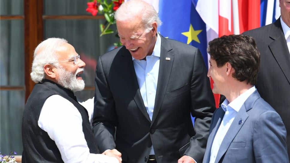 PM Modi with Joe Biden and Canadian Prime Minister Justin Trudeau 