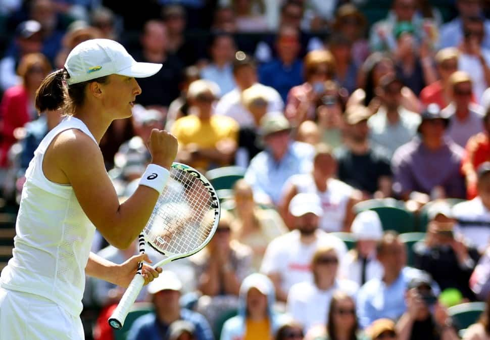 World No. 1 Iga Swiatek defeated Croatia's Jana Fett in straight sets in first round of Wimbledon 2022. Swiatek won 6-0, 6-3. (Photo: Reuters)