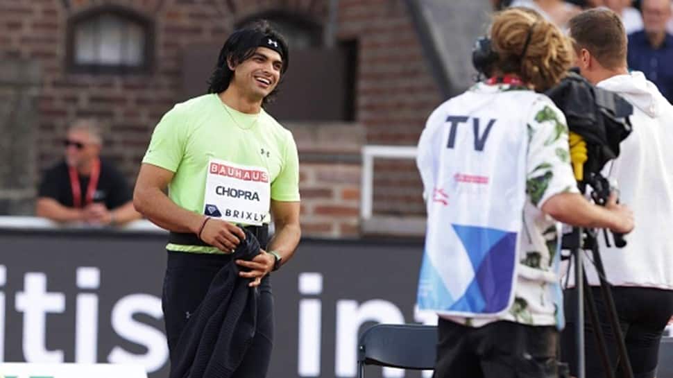 Tokyo Olympics gold medallist Neeraj Chopra smashed his own national record with a throw of 89.94m in the Stockholm Diamond League. (Source: Twitter)