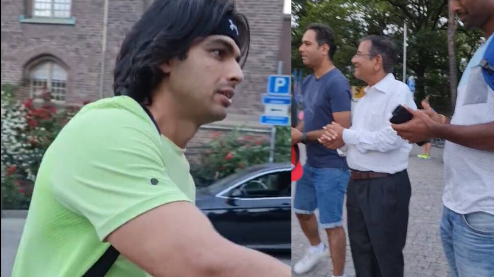 WATCH: Neeraj Chopra&#039;s gesture towards elderly after breaking national record wins fans&#039; hearts