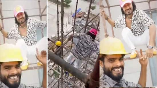 Vidyut Jammwal pulls off real-life daredevil stunt to meet a fan, poses with construction worker - Watch