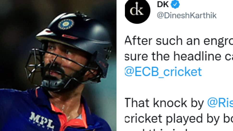 IND vs ENG 5th Test: Dinesh Karthik slams ECB for &#039;disrespectful&#039; YouTube caption for Rishabh Pant after his ton
