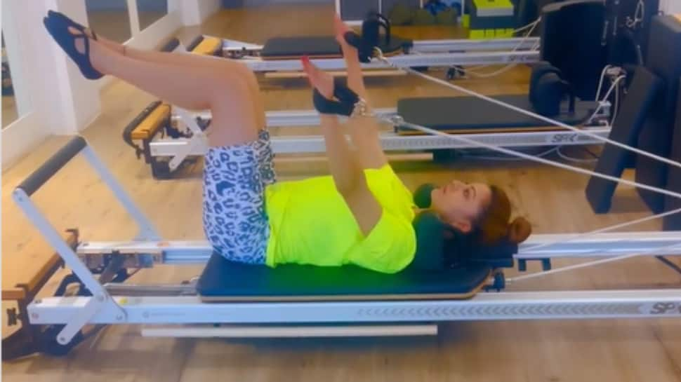 Urvashi Rautela gives major fitness goals as she does core-building Pilates exercise: Watch Video