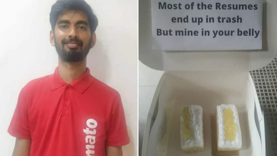 On &#039;mission&#039; to get job, man dresses as Zomato delivery boy, delivers resume in pastry box to start-ups