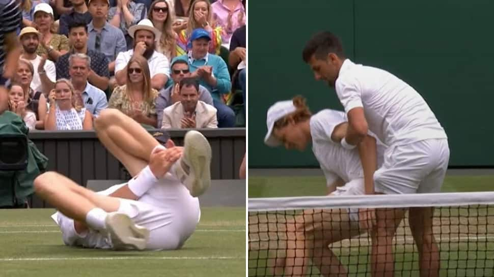 Wimbledon 2022: Novak Djokovic&#039;s NOBLE gesture towards Jannik Sinner in quarterfinals, WATCH viral video HERE