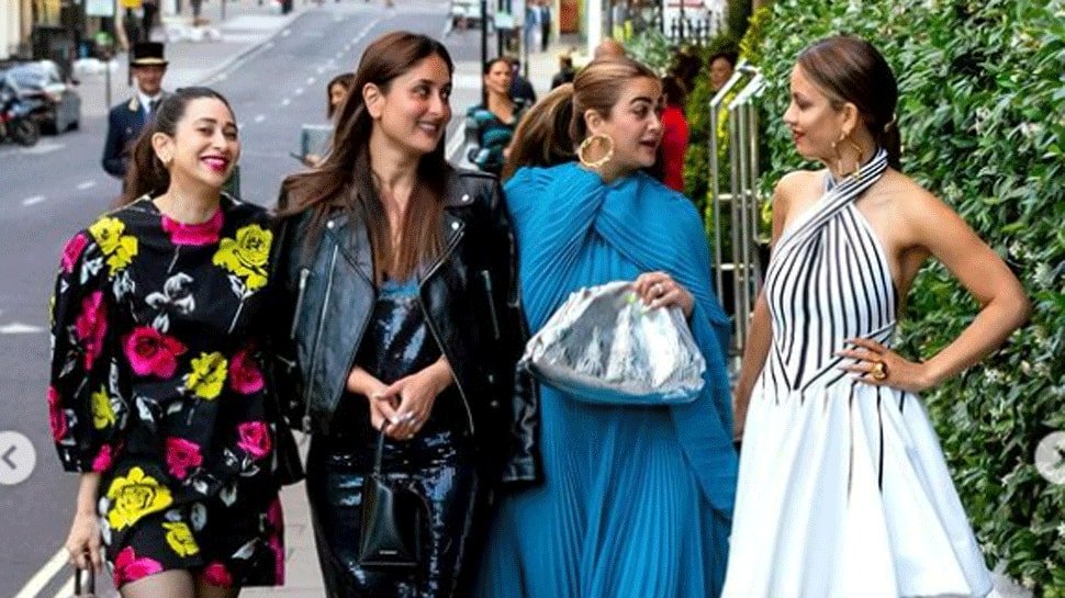 Kareena Kapoor Khan dons all-black look as she visits London bar with Karisma, Amrita Arora, see PICS