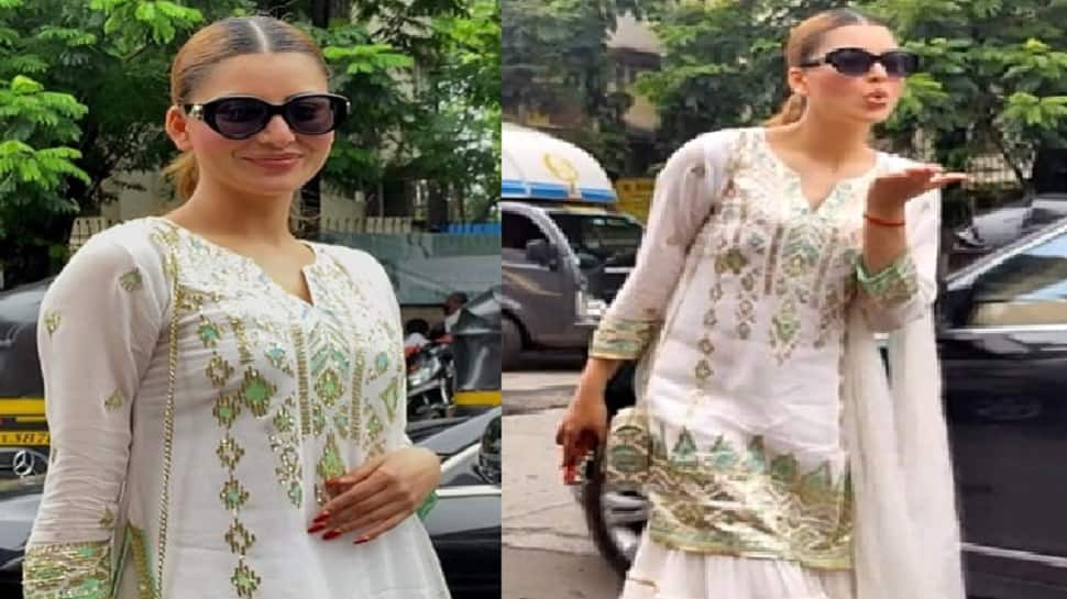 PICS: Urvashi Rautela papped in traditional sharara dress, netizens call her &#039;elegant&#039;