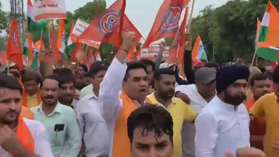 &#039;We won&#039;t spare those who...&#039;: Hindu groups protest against Udaipur, Amravati killings at &#039;Sankalp&#039; march in Delhi