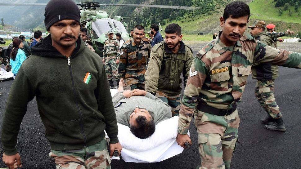 Amarnath cloudburst: 16 dead, over 40 missing in tragic incident near cave  shrine, multi-agency rescue operations underway - In pics | News | Zee News