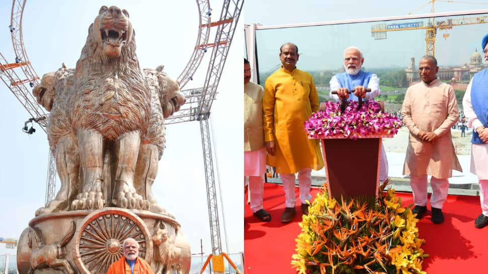 PM Modi unveils National Emblem in new Parliament building- SEE PICS