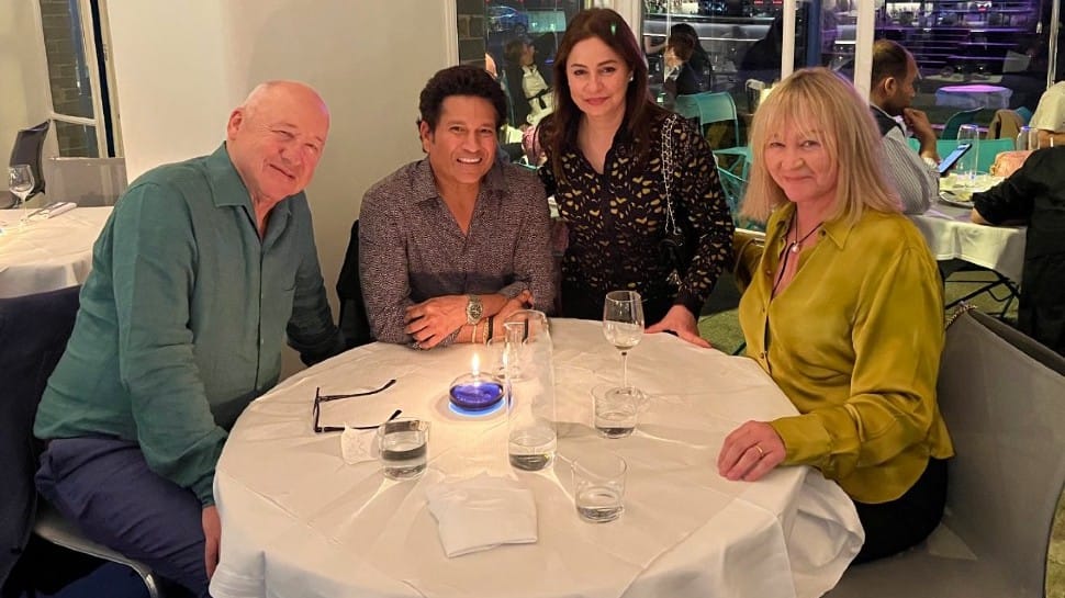 Sachin Tendulkar and wife Anjali enjoy dinner in London with Dire Straits singer Mark Knopfler, see pics