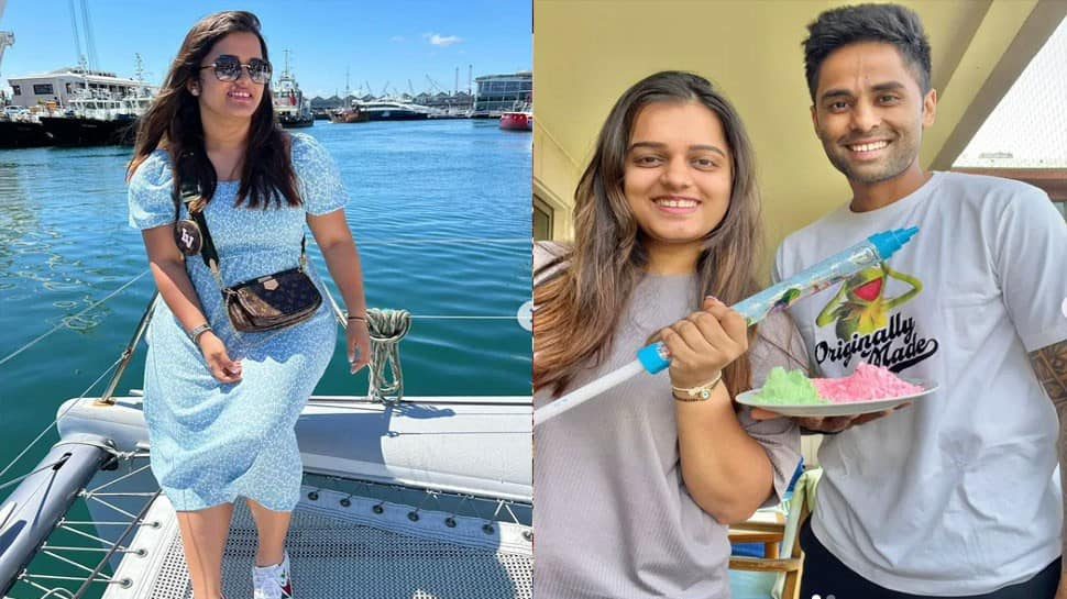 Suryakumar Yadav became the fourth Indian batter to score a century in T20 international cricket on Sunday. Suryakumar or SKY is married to Devisha Shetty, who is a trained classical dancer. (Source: Twitter)