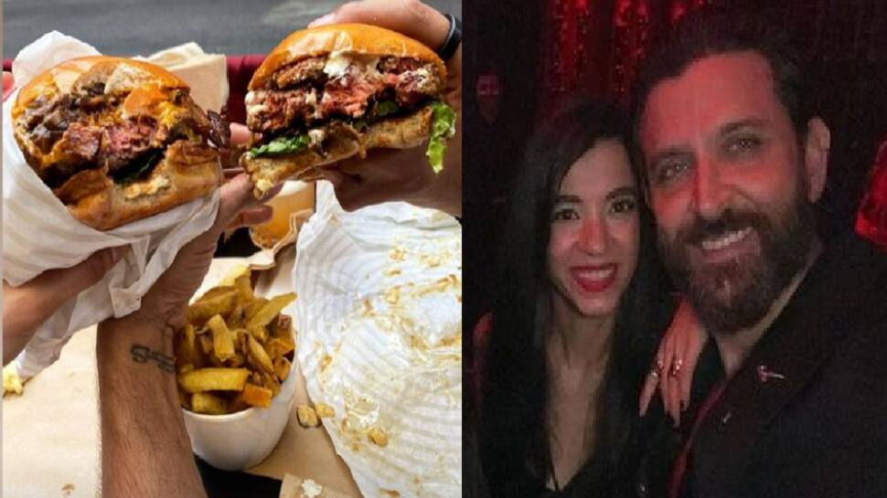 PICS: Hrithik Roshan and Saba Azad gorge on mouth-watering burgers as they touchdown London!