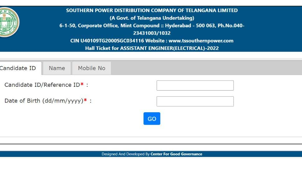 TSSPDCL AE Hall Ticket 2022: Telangana AE Written Exam Hall Tickets Released at tssouthernpower.cgg.gov.in- direct link here