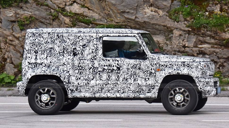 Maruti Suzuki Jimny 5-door finally caught on cam - Here&#039;s everything about upcoming Thar rival