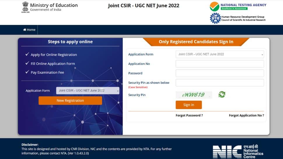 NTA CSIR UGC NET 2022 Registration Begins at csirnet.nta.nic.in- check direct link and other details here