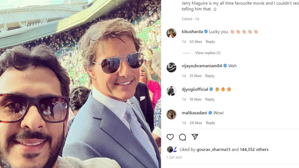 Shark Tank fame Aman Gupta meets Tom Cruise at Wimbledon, shares his fanboy moment on Instagram