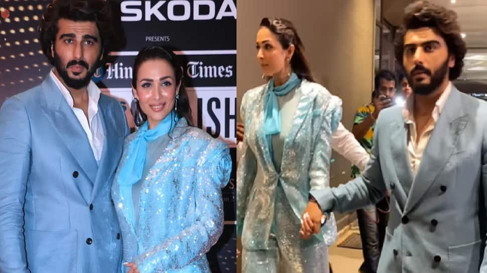 Arjun Kapoor and Malaika Arora walk hand-in-hand in cool blue outfits, actor thanks girlfriend for THIS reason - Watch