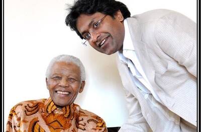 Lalit Modi with Nelson Mandela