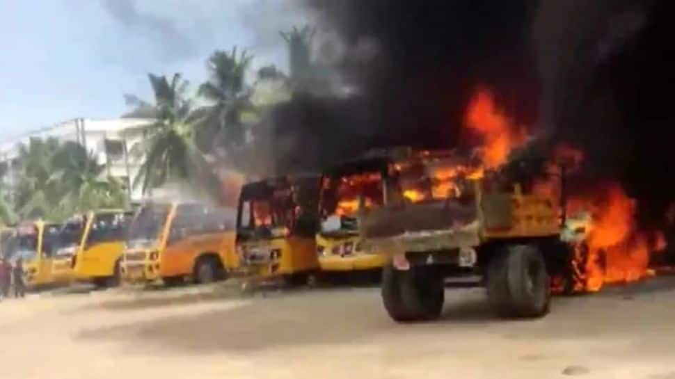 Violence breaks out in Tamil Nadu’s Kallakurichi over girl&#039;s death; buses torched, DIG injured