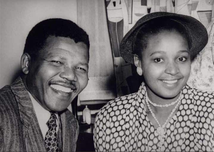 Nelson Mandela and his then wife Winnie