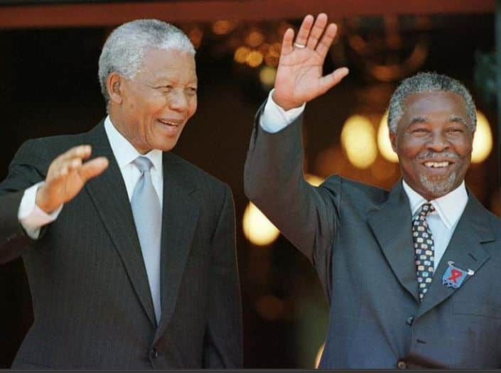 Nelson Mandela and then Deputy President Thabo Mbeki