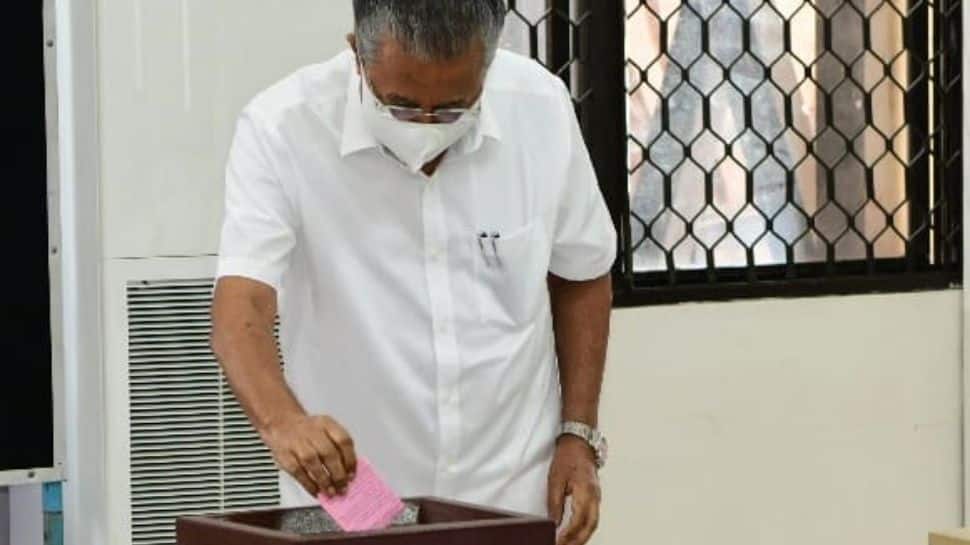 Kerala CM Pinarayi Vijayan casts his vote