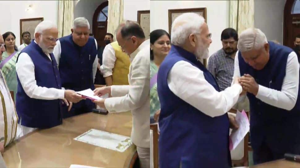 Vice Presidential Elections 2022: NDA candidate Jagdeep Dhankhar files his nomination in presence of PM Narendra Modi