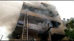 Delhi - Fire breaks out in 4-storey building of Ashok Nagar
