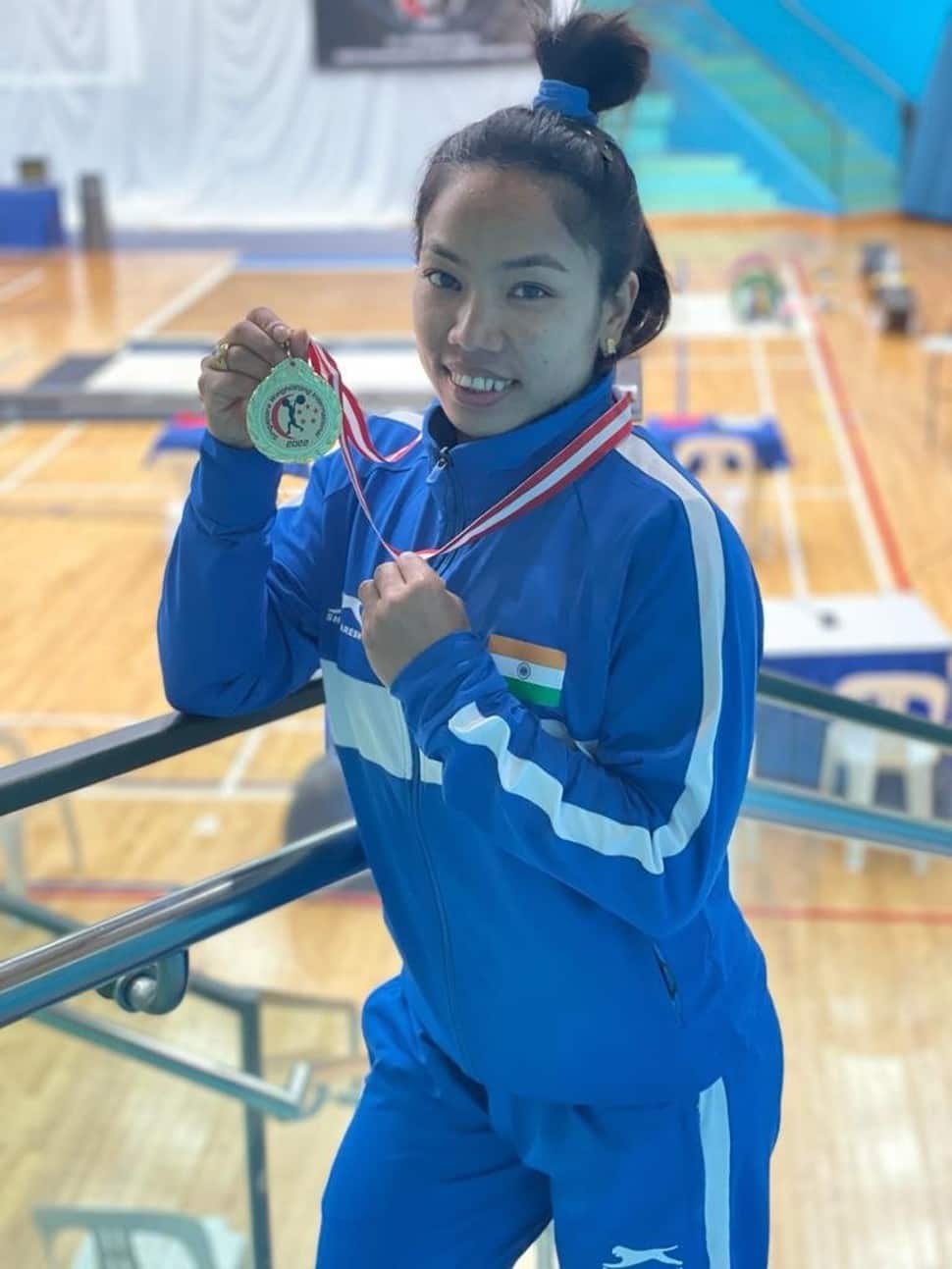 Mirabai Chanu missed gold at Tokyo by a whisker. A gold at CWG would certainly curb the pain of the loss at Tokyo. She would be gunning for gold. (Source: Twitter)