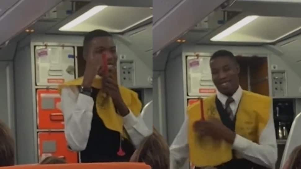 Flight attendant’s &#039;Sassy&#039; safety announcement wins internet: Watch Video