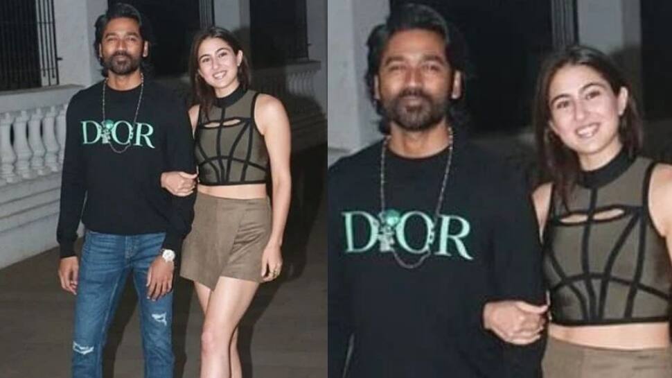 The Gray Man party: Sara Ali Khan makes &#039;Atrangi Re&#039; co-star Dhanush do &#039;namaste&#039; for paps, fans call them &#039;cutest&#039;