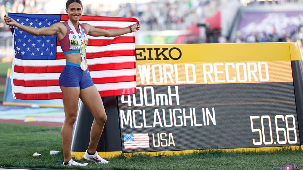 Sydney Mclaughlin Breaks Women`s 400 Hurdles World Record At World Athletics Championships 