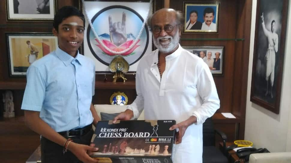 Chess prodigy R Praggnananandhaa meets superstar Rajnikanth ahead 44th FIDE Chess Olympiad - check PICS here