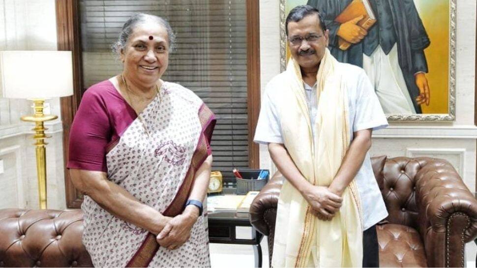 Vice presidential election 2022: Opposition nominee Margaret Alva meets Arvind Kejriwal, seeks AAP’s support