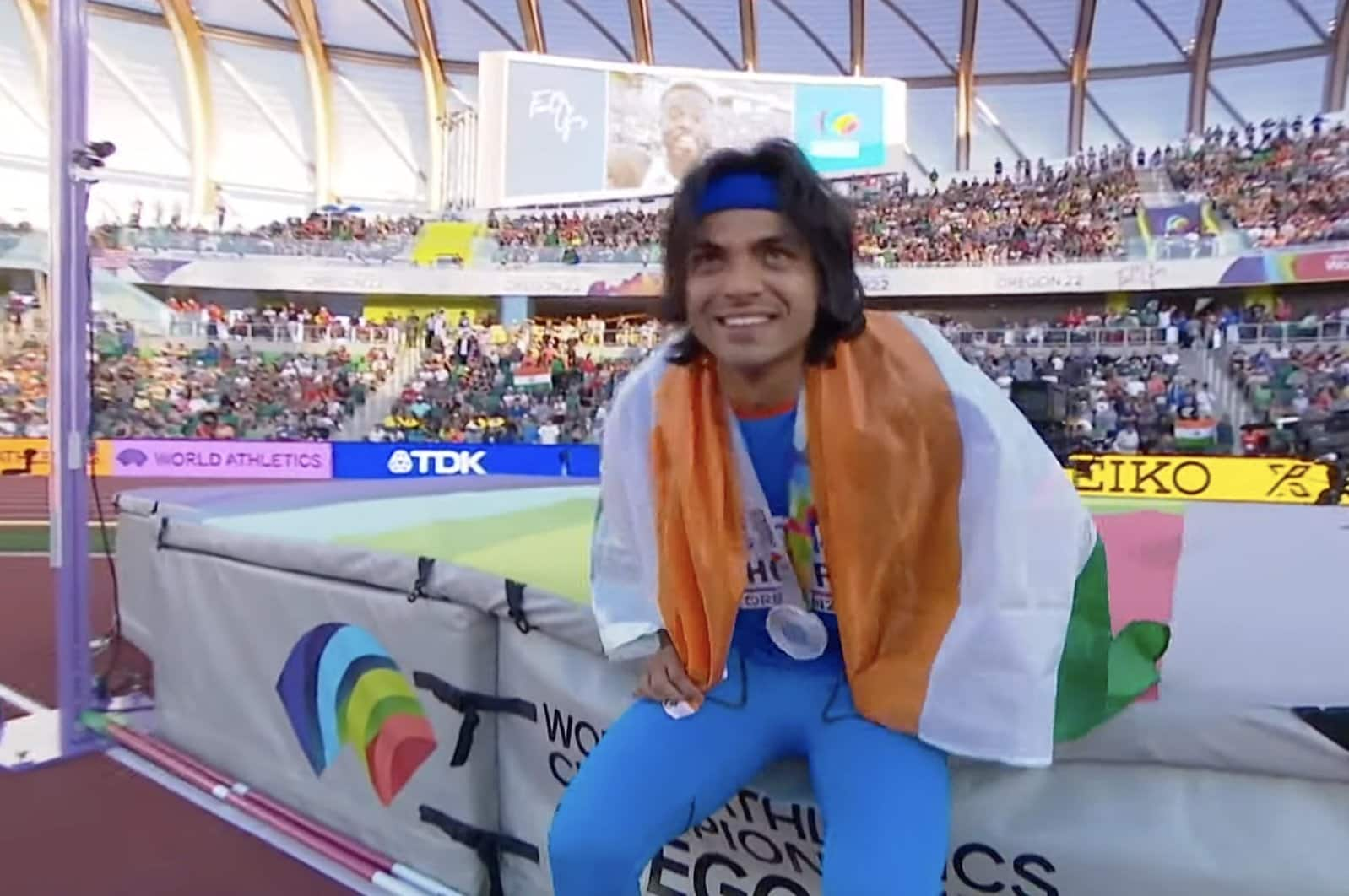 Neeraj Chopra clinches silver medal at the World Championships