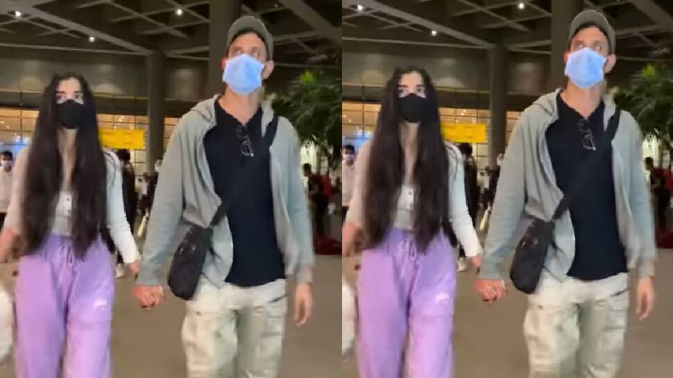 Hrithik Roshan, Saba Azad walk out of the airport hand-in-hand, netizens react!