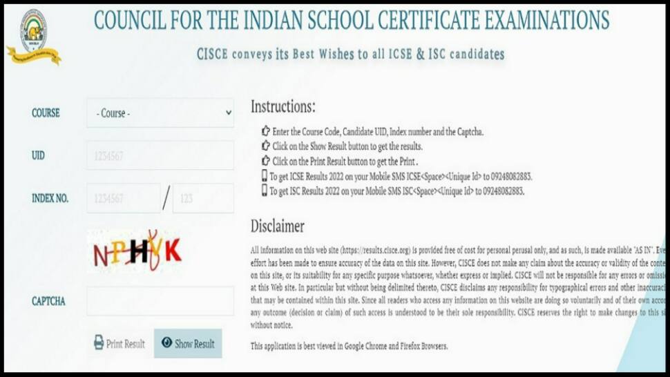 CISCE Result 2022: ISC Class 12 Result to be out at 5 PM, how to check on SMS