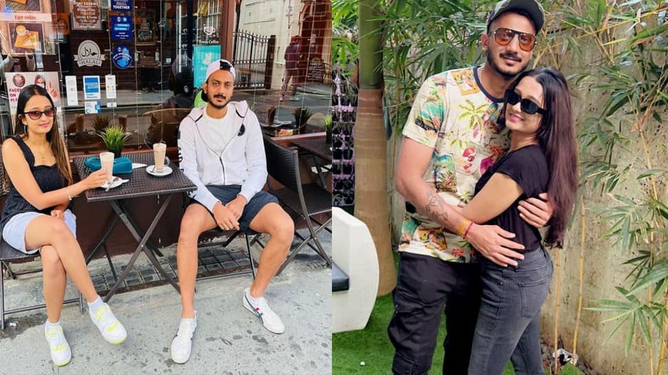 Axar Patel's girlfriend Meha is very active on social media. She has over 16000 followers on Instagram. (Source: Twitter) 