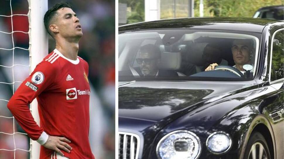 Cristiano Ronaldo arrives at Manchester United&#039;s training base, set for talks with manager Erik ten Hag