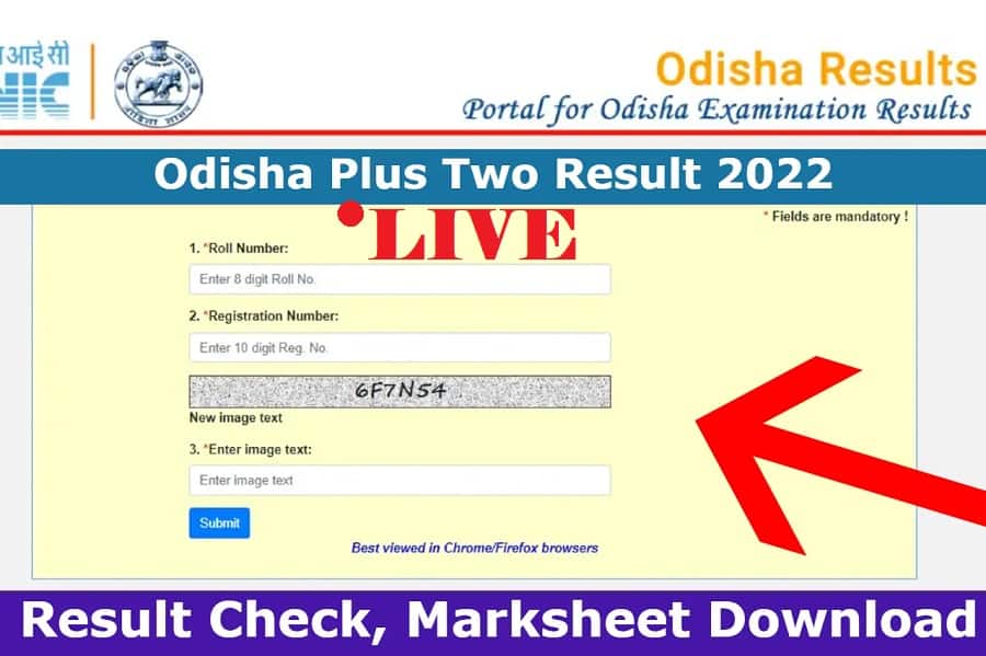 CHSE 12th Result 2022 (OUT) Check Odisha Board class Plus Two (+2