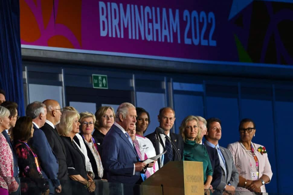 Prince of Wales reads out the Queen's message to declare the 22nd Commonwealth Games open. (Source: Twitter)