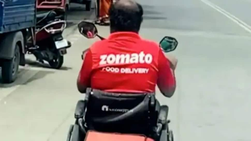 Specially-abled Zomato agent delivering food in a wheelchair: Watch heartwarming video