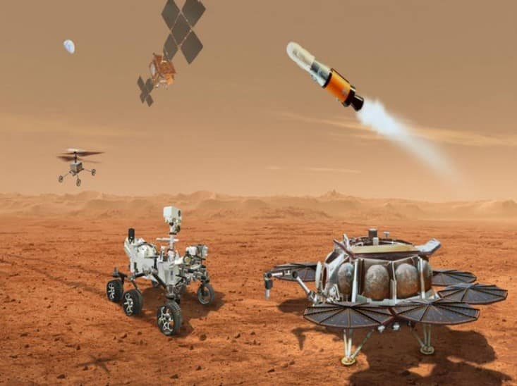 2 hélicoptères lancés par la NASA pour renvoyer des roches de Mars |  Nouvelles du monde