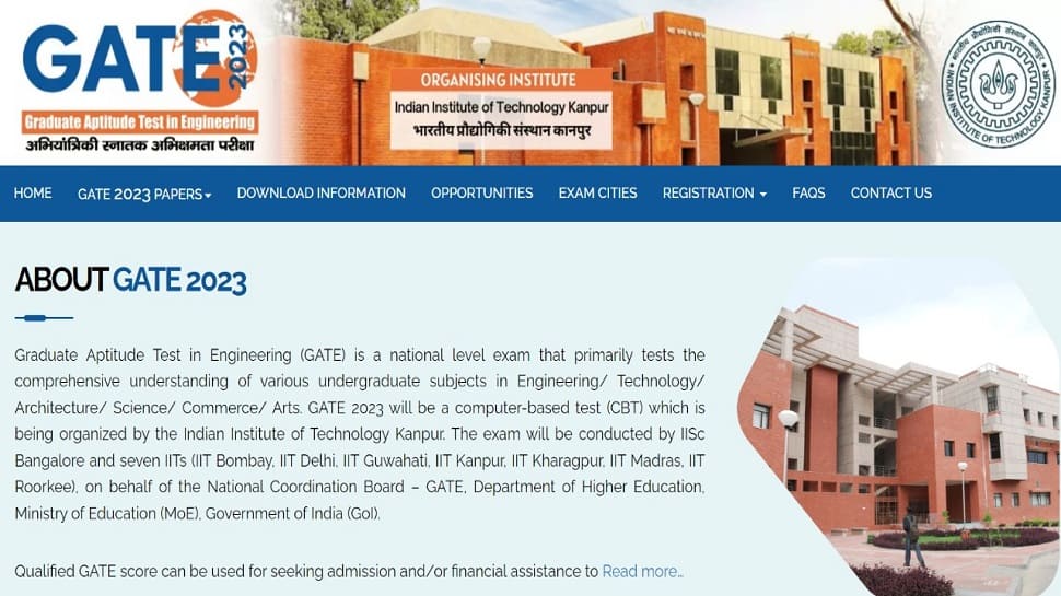 IIT Kanpur launches GATE 2023 official website gate.iitk.ac.in, check