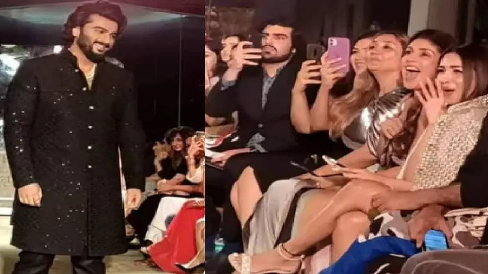 Arjun Kapoor blows kiss to Malaika Arora as he walks the ramp for Kunal Rawal: WATCH