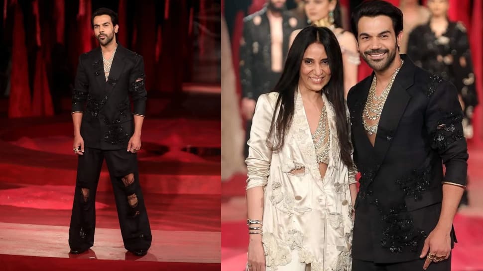 Rajkummar Rao turns showstopper for the Indian Couture Week grand finale in Anamika Khanna&#039;s sassy Black outfit!