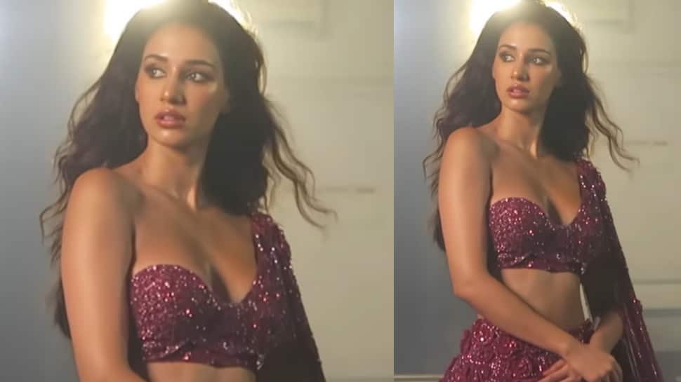 WATCH: Disha Patani looks bold and vivacious in ruby two-piece dress